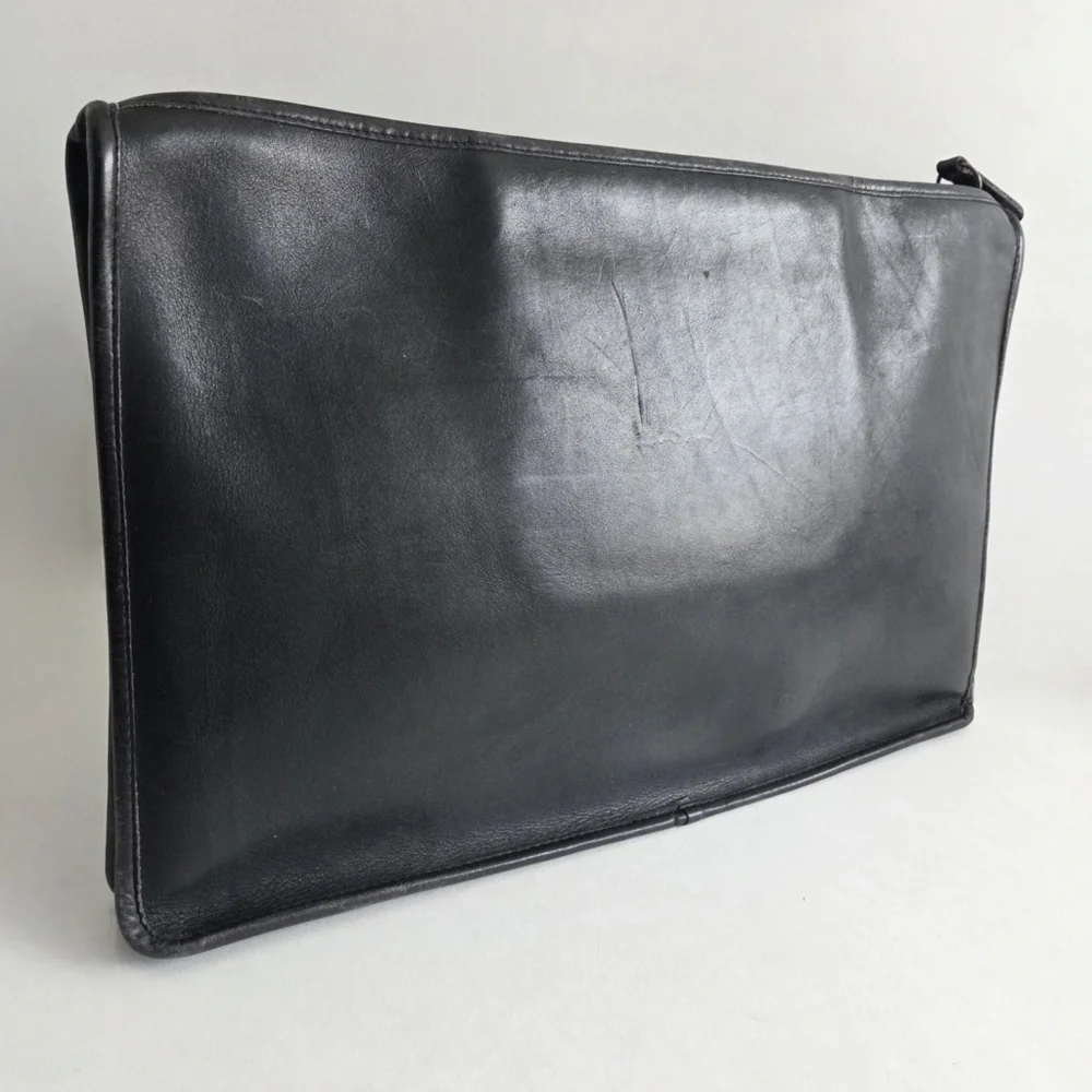 Coach Vintage (Pre-'89) NYC Large Zip Top Folio, Glove Tanned Leather